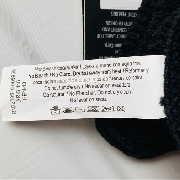 Totes Isotoner w/ SmartTouch Technology Black Velour Gloves One Size NWT - Picture 7 of 8